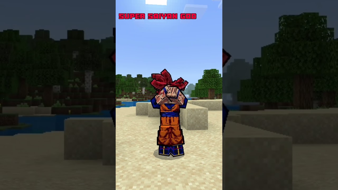 All Of Goku&rsquo;s forms in Minecraft #minecraft #anime #goku #ultrainstinct #mcpe #addon #addonmcpe