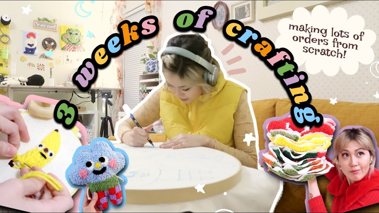 ☁️make orders with me as a part-time artist with a full-time job ‧₊˚  fiber art studio vlog