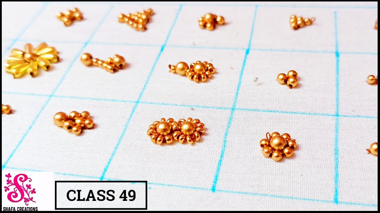 Aari Work Buttas 1 | 15 Different, Simple and Easy Buttas using Beads | Beginners Special