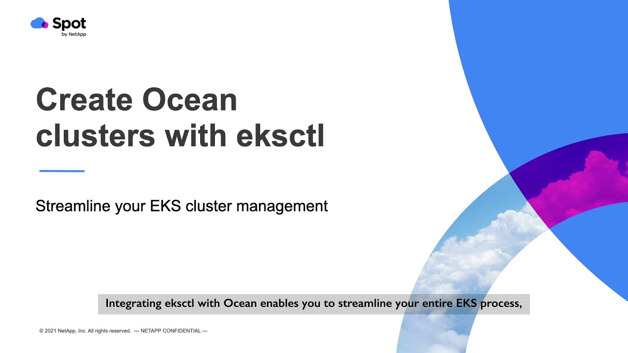 Create Ocean clusters with eksctl