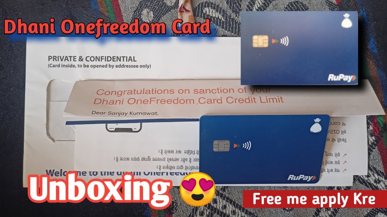 Dhani Card unboxing || My Dhani Onefreedom  card is hear || Free Me