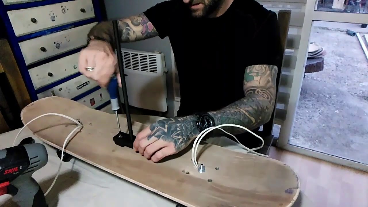 Como hacer una lámpara con una tabla de skate