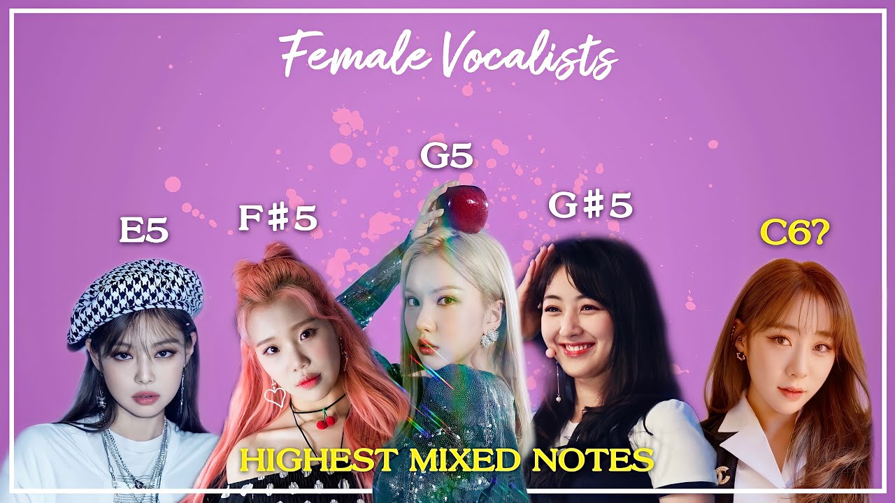 3rd Generation K-pop Female Vocalists — Highest Mixed Notes 「 Blackpink, Red Velvet, WJSN, Gfriend 」