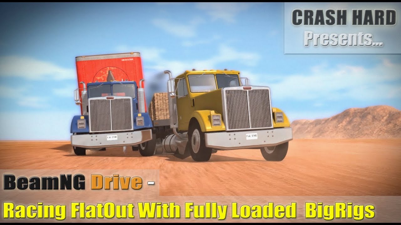 BeamNG Drive - Racing FlatOut With Fully Loaded  BigRigs