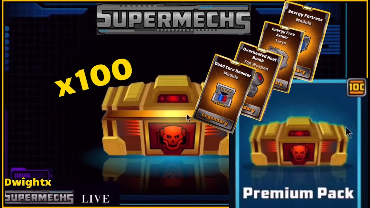 Supermechs⛅ Opening  x100 📦 Packs (2021)