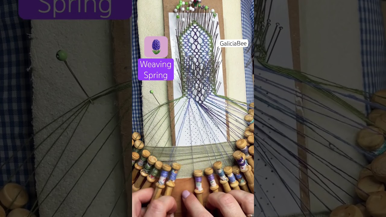 🪻 What&rsquo;s your favorite Spring flower? 🌸 #bobbinlace #fiberart #fiberartist #lace #lacemaking #arte