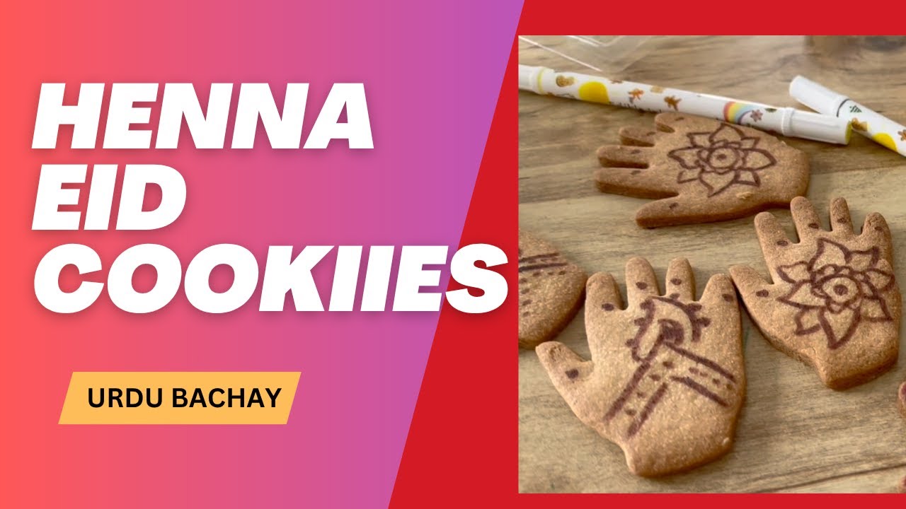 Making Eid Henna Mehendi Cookies - Urdu Bachay