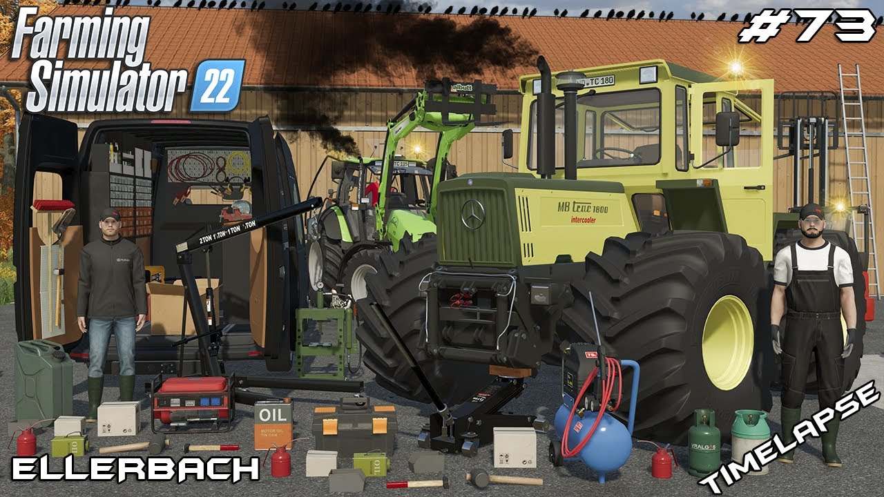 INSTALLING GIANT TIRES ON MB TRAC 1800 WITH @kedex | Ellerbach | Farming Simulator 22 | Episode 73