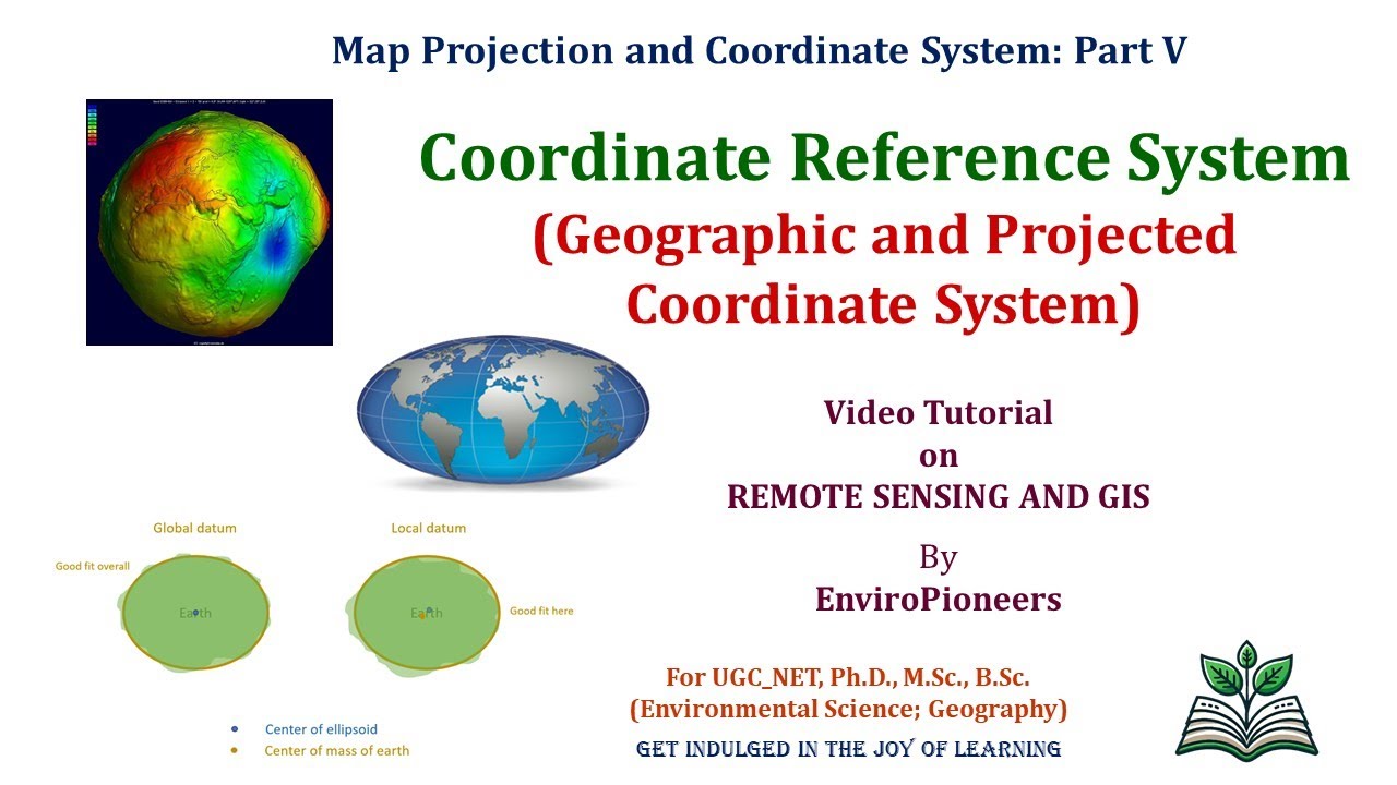 RSGIS L17: Geographic Coordinate System (Ellipsoid, Geoid and Datum) & Projected Coordinate System