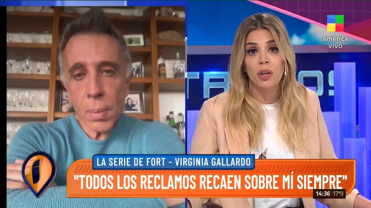 César Carozza y Virginia Gallardo sobre los detalles de la serie de Ricardo Fort 👑🎬