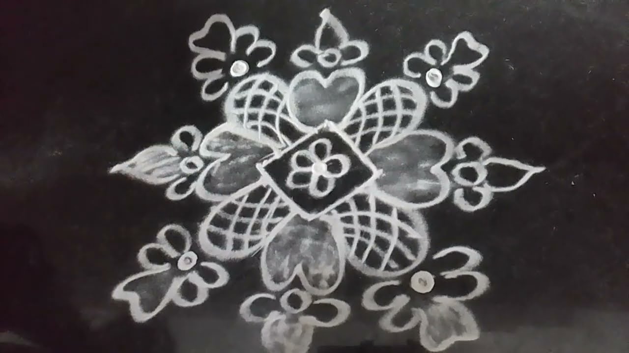 19. Simple kolam || Beautiful rangoli #art #rangoli #muggulu #aripana #alpana #mandana 