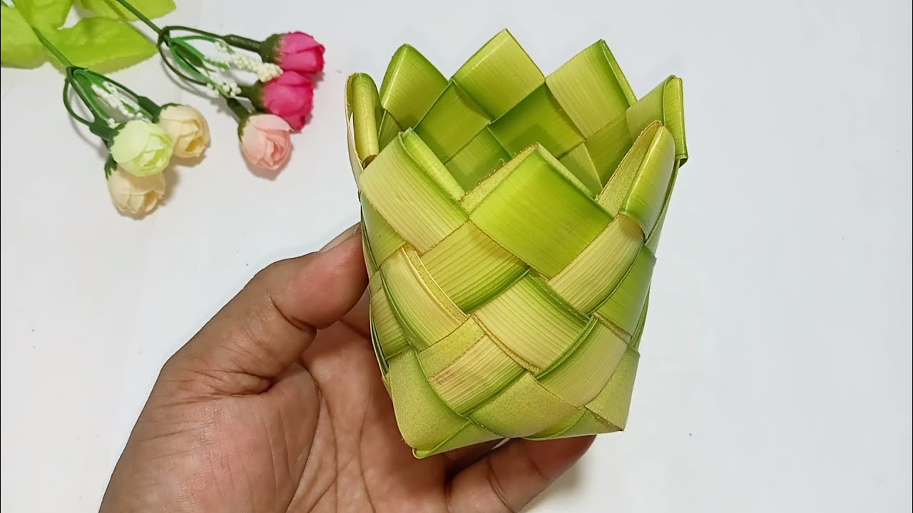 Basket from coconut leaf