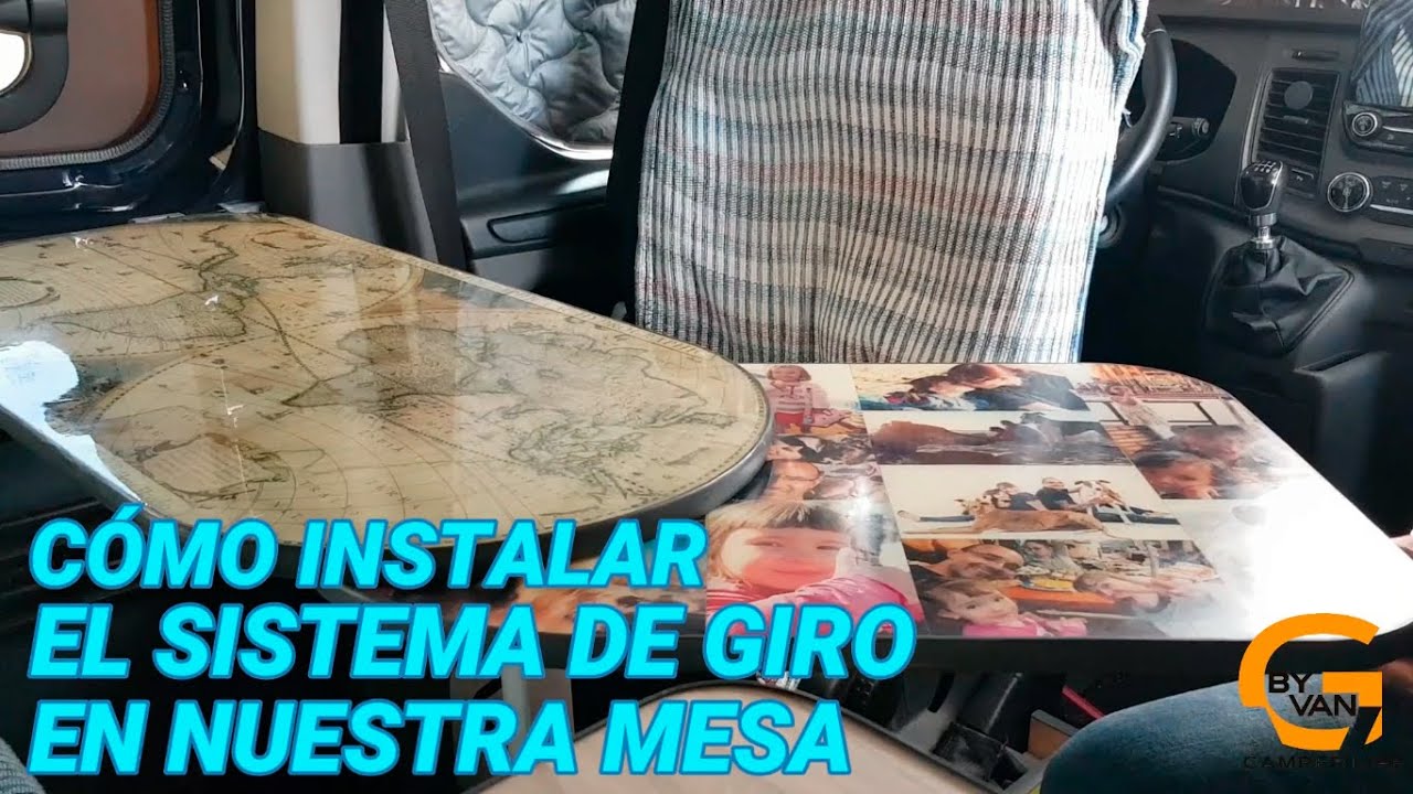 Montaje del sistema de giro en mesas camper
