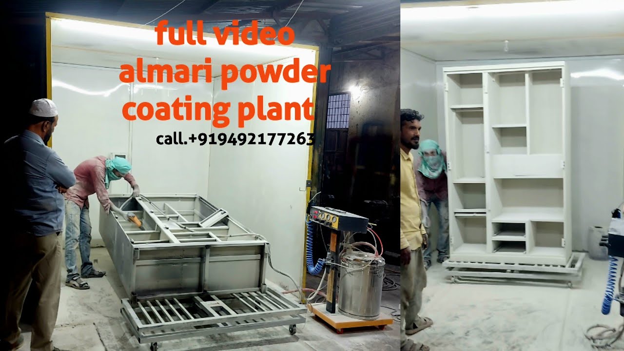 Almari powder coating plant installation in karnataka bhatti painte baeking oven call.+919492177263