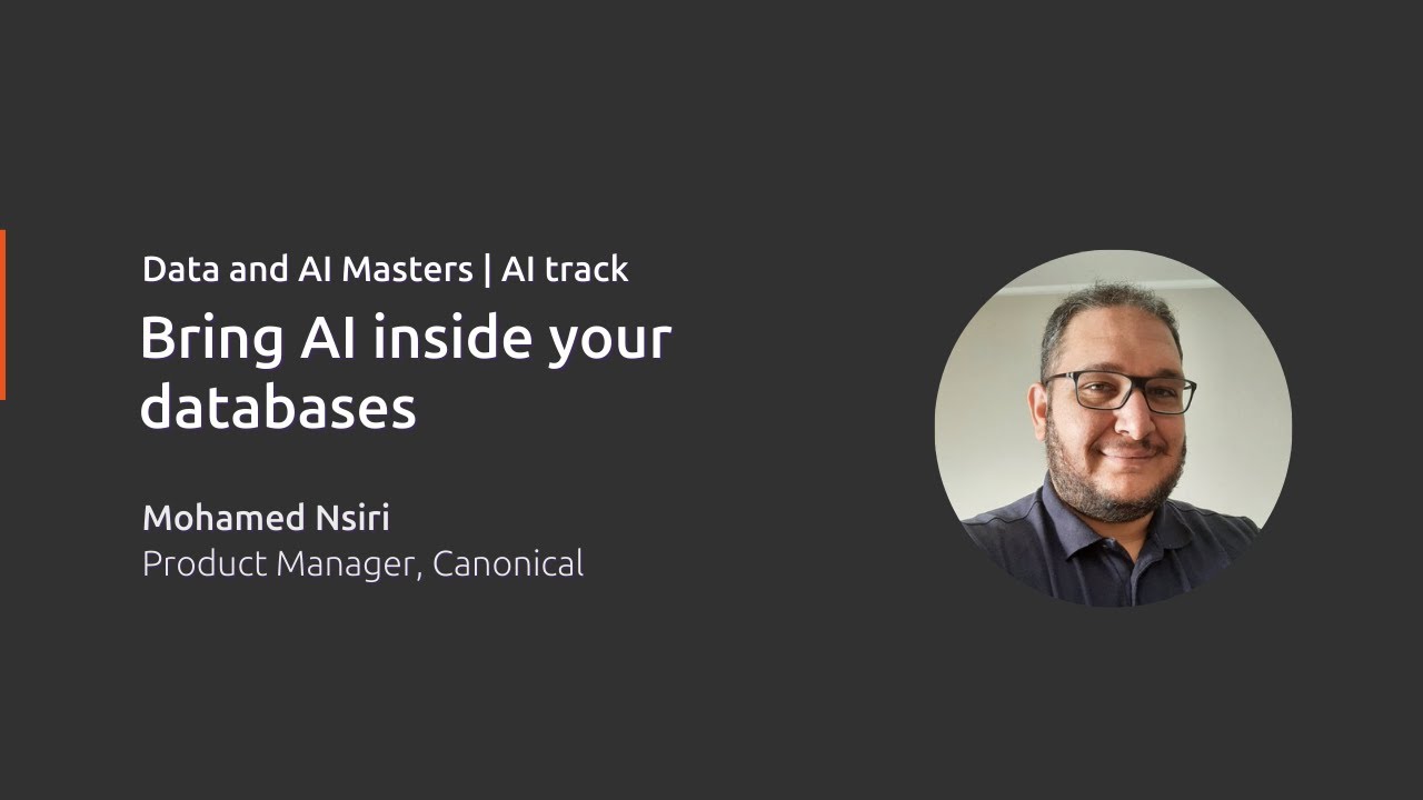 How to use AI to power up your database management system | Data & AI Masters | Canonical