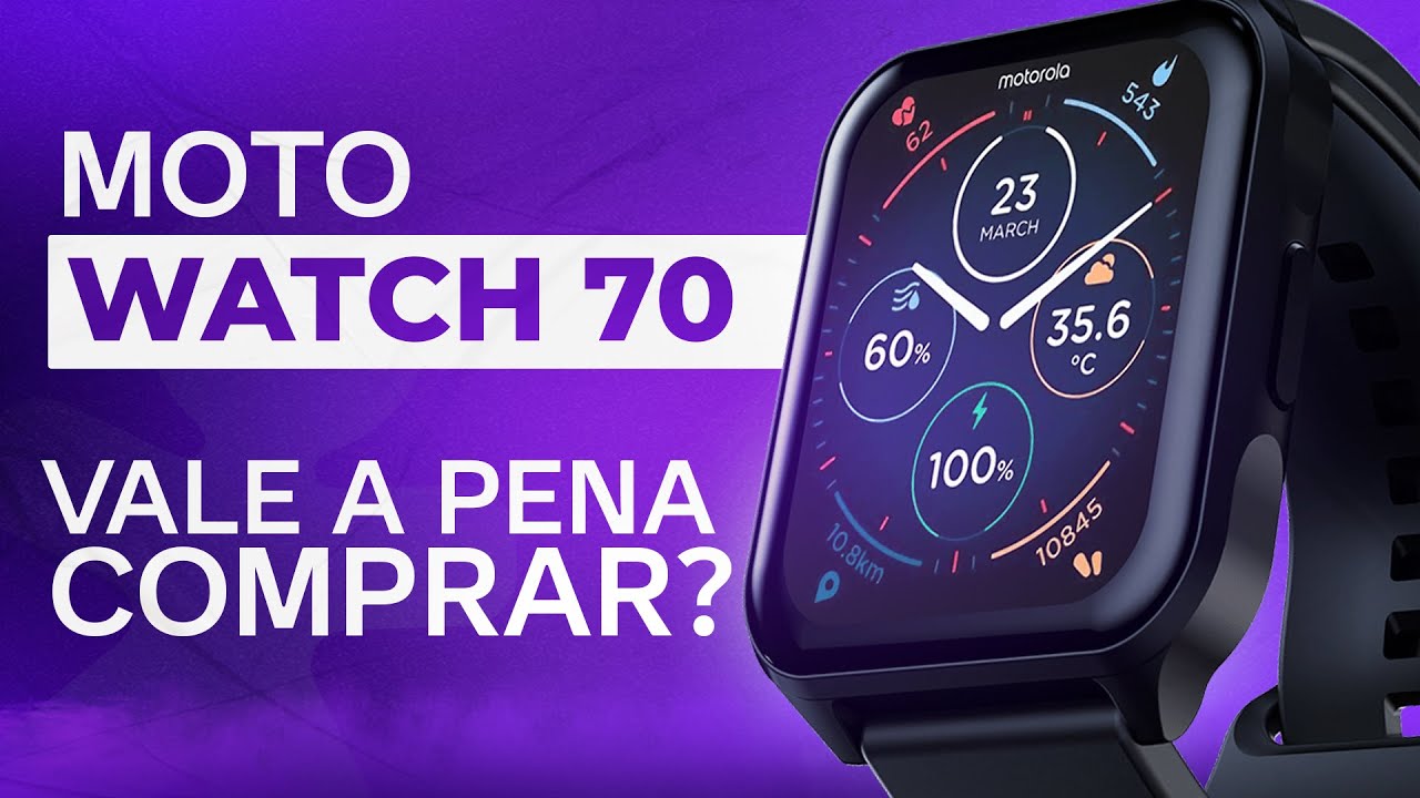 MOTO WATCH 70: O Smartwatch Acess&iacute;vel da Motorola com 10 DIAS DE BATERIA!