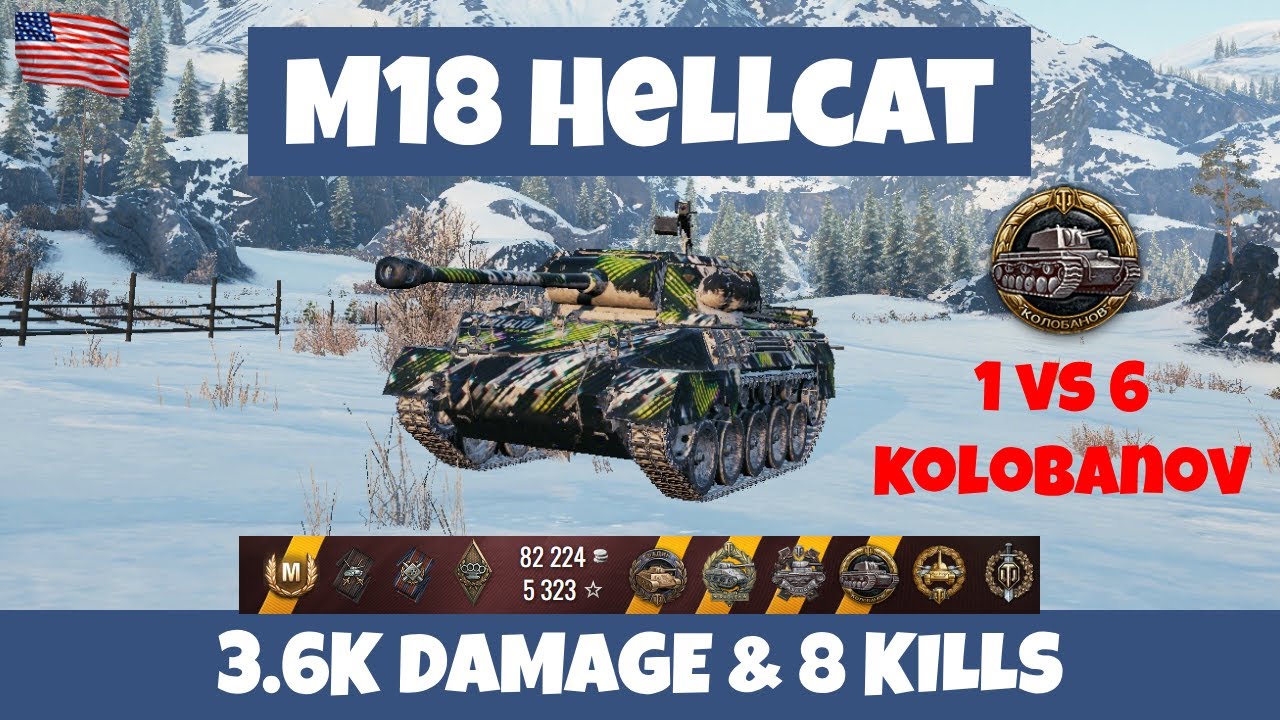M18 Hellcat — EPIC KOLOBANOV MEDAL🏆3.6K DAMAGE & 8 KILLS | WoT Replay