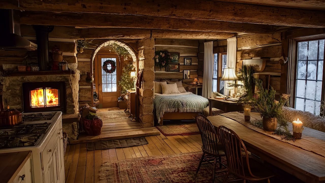An Old Room Holding Family Echoes | Gentle Fireplace Ambience for Deep Sleep and Quiet Remembrance