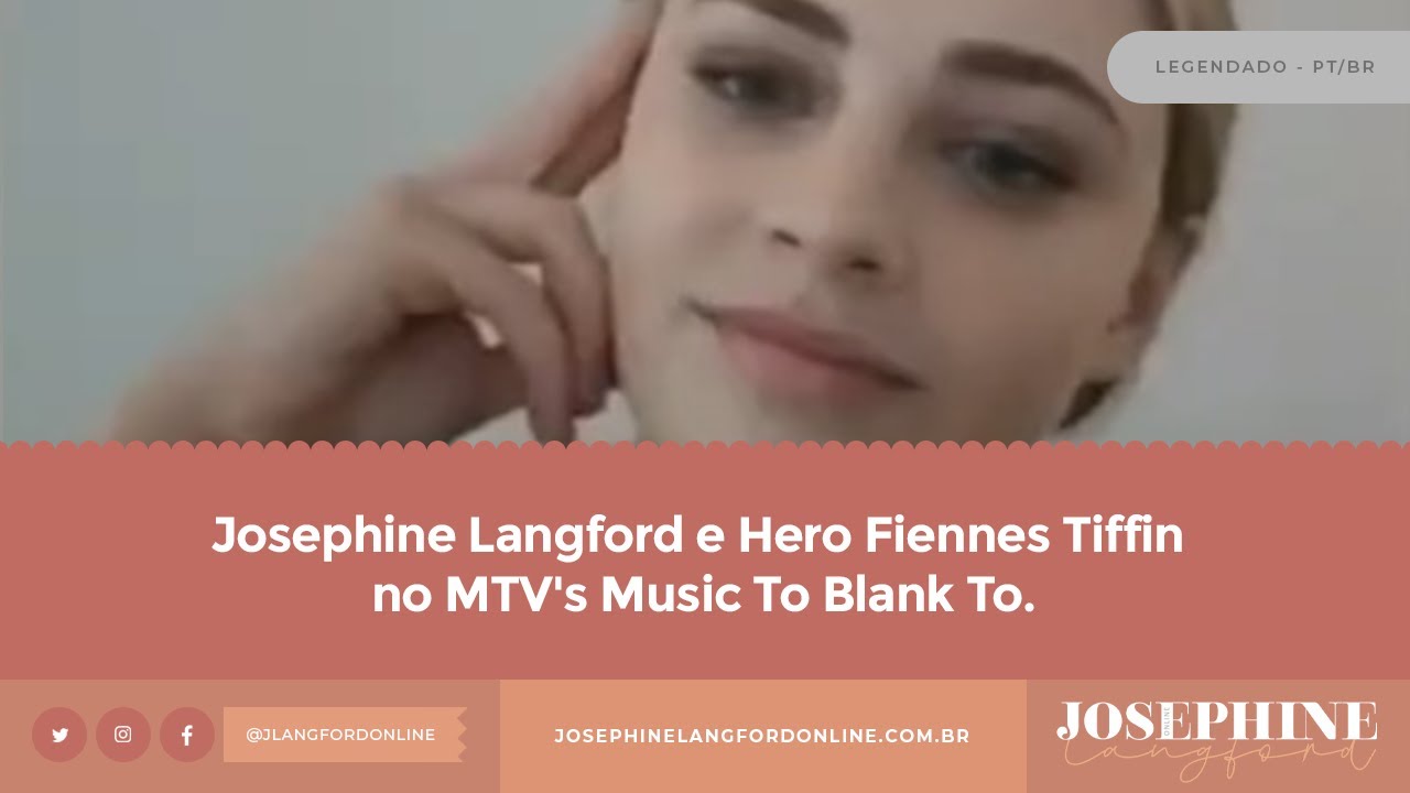 Josephine Langford e Hero Fiennes Tiffin no MTV's Music To Blank To.