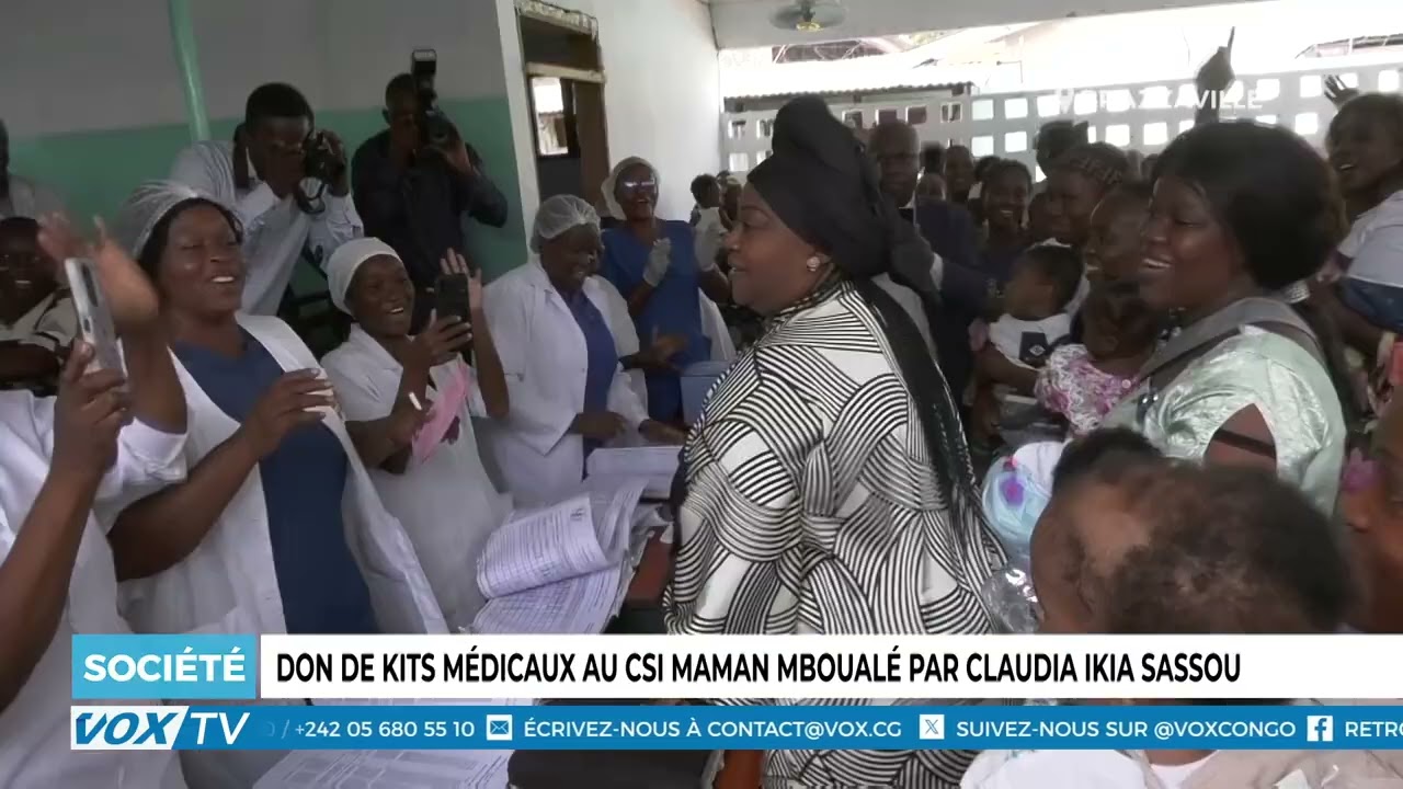 Don de kits médicaux au CSI Maman Mboualé par Claudia IKIA SASSOU