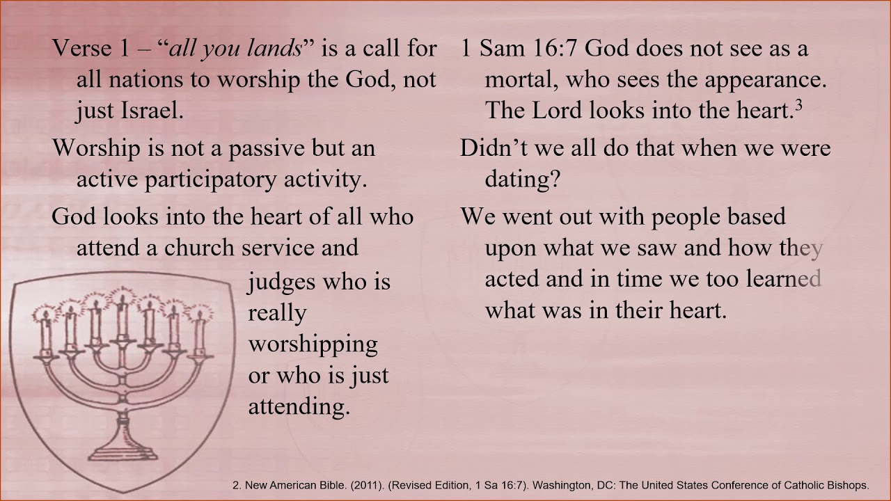 4th Sun. Easter &ndash; C - Psalm 100:1&ndash;3, 5 - We are His people: the