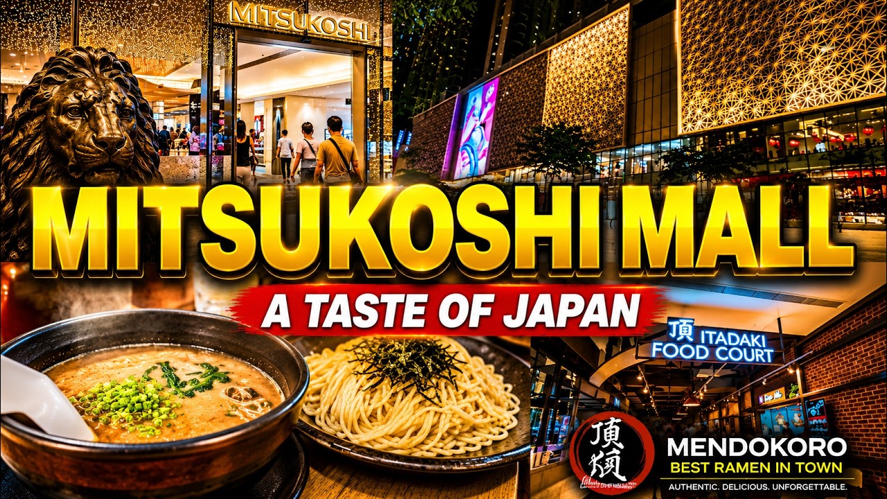 Inside Mitsukoshi Mall BGC Tour w Prices of Stores & Shops | Best Ramen in town Mendokoro Ramenba 4K