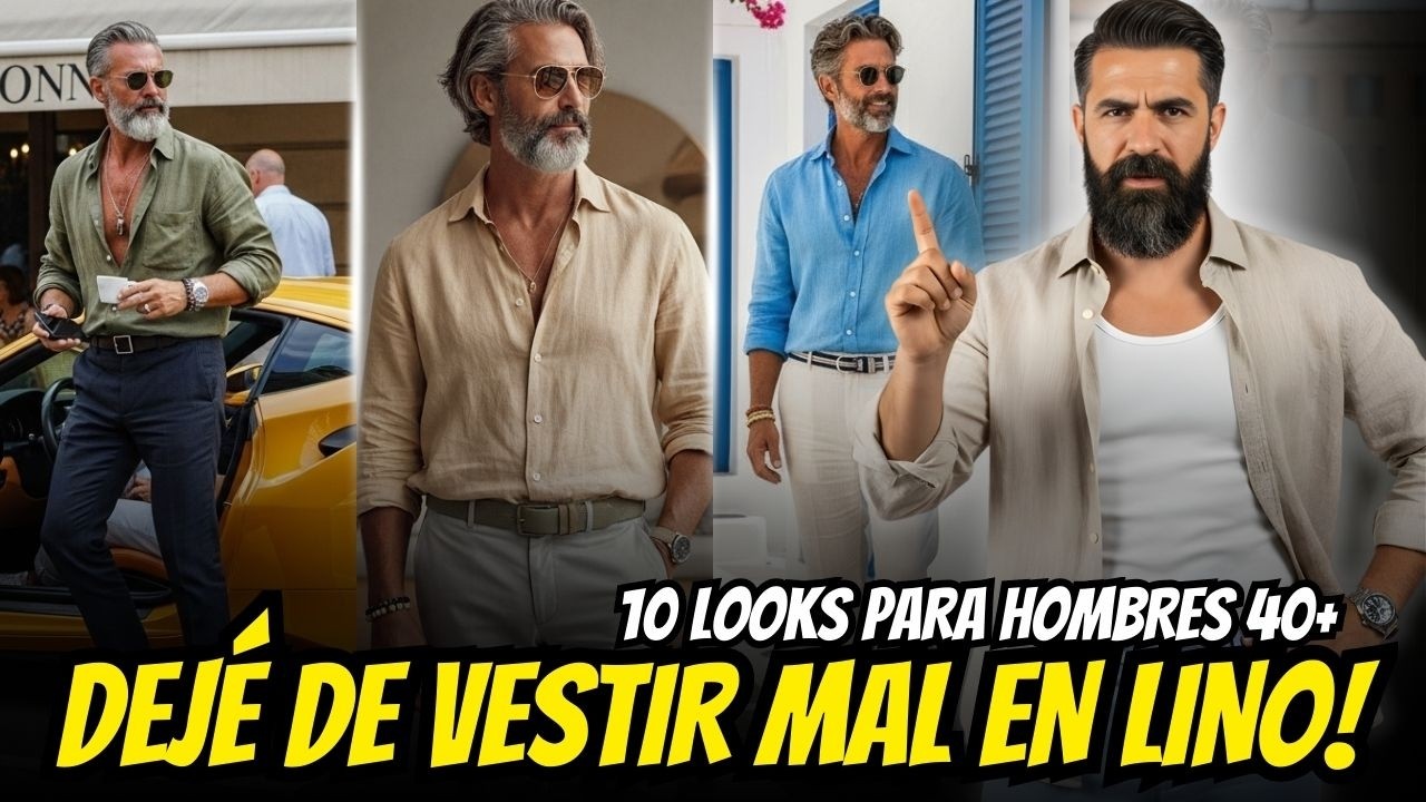 DEJÉ de Vestir MAL en verano: 10 Outfits con CAMISA de LINO para Hombres 40+ 🔥