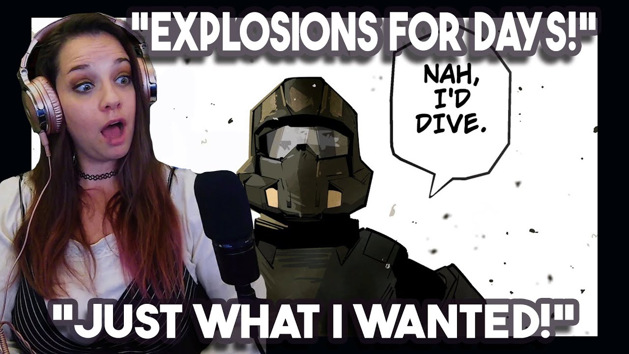 Реакция Лорен *Взрывы на несколько дней! Именно то, что я хотел* Обзор Helldivers 2: Ляпы в Stars...