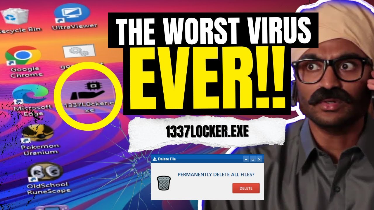 Indian Scammer VS. Virus 100x Worse Then WannaCry! (1337Locker.exe)