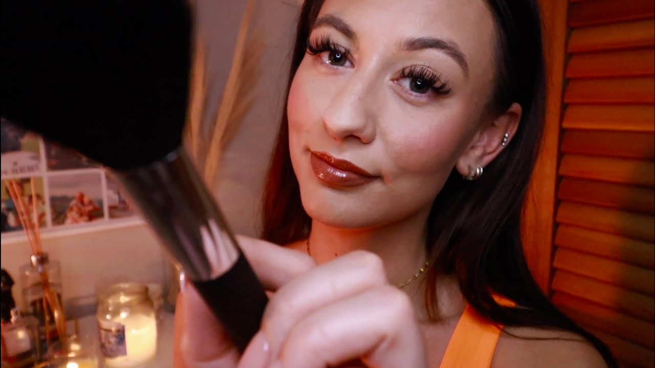 ASMR Cosy Personal Attention Triggers for Sleep 😴face brushing, face touching + lens tapping