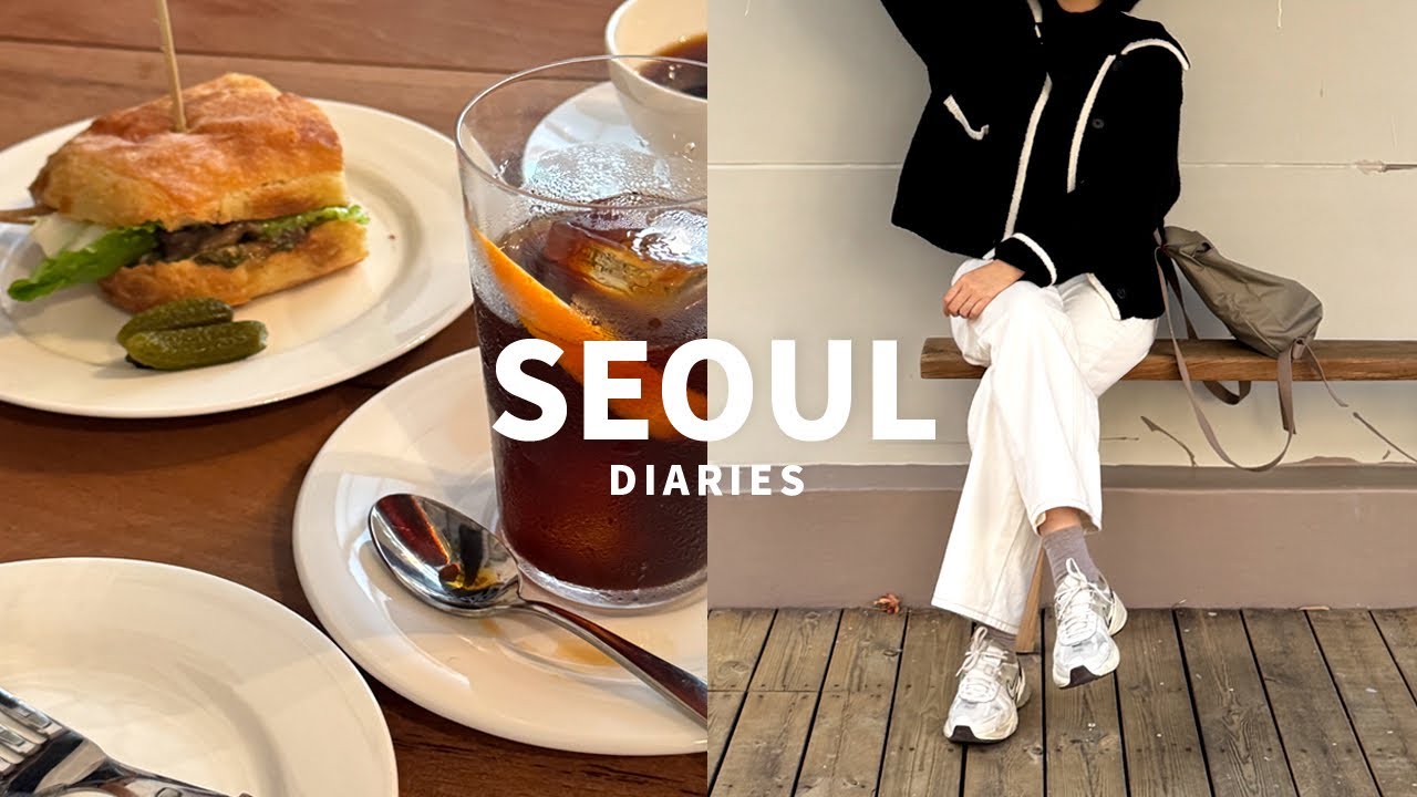 Seoul vlog _ 🍁가을 만끽 11월의 서울, 더 현대 러닝 용품 탐색 ON 매장!, 마르쉐 채소시장 서교, 시노라 브런치와 노랗게 은행잎으로 물든 합정 걷기.