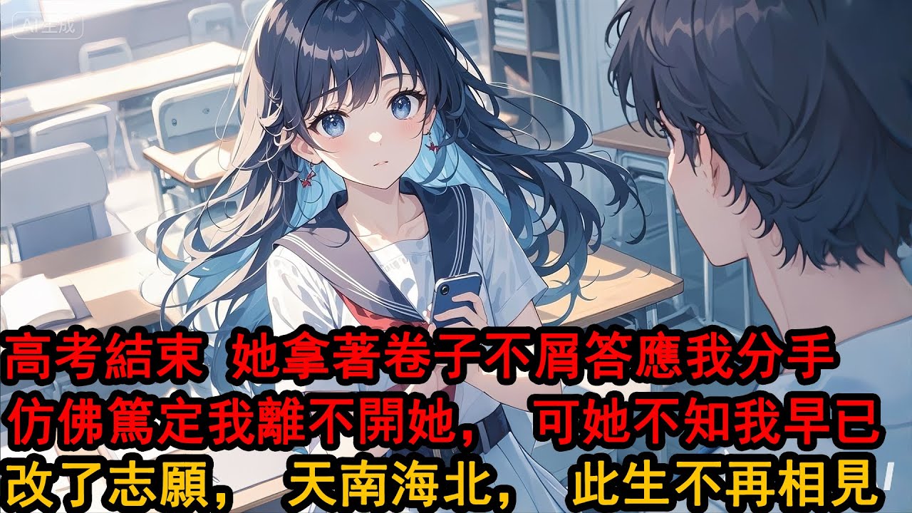 高考結束後，我和柳如煙提了分手。「就因為我幫他估分沒幫你？」她笑。「對。」「行。」她笑笑，「別後悔。」五歲認識，青梅竹馬，整個青春，她篤定我離不開她。可她不知道，我的生活裏，從來都不止有她。