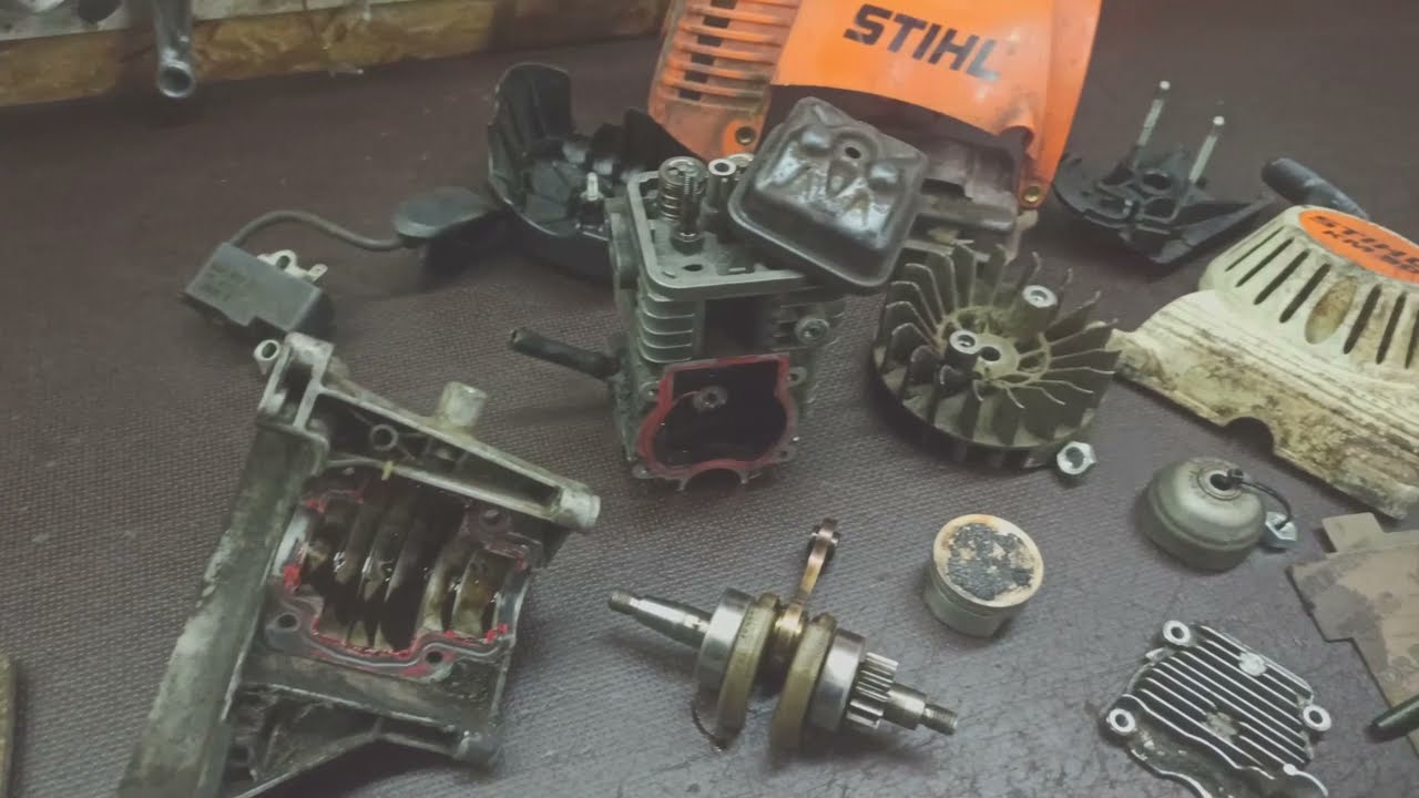 Remont silnika STIHL 4 MIX / STIHL KM90 4 MIX REBUILD