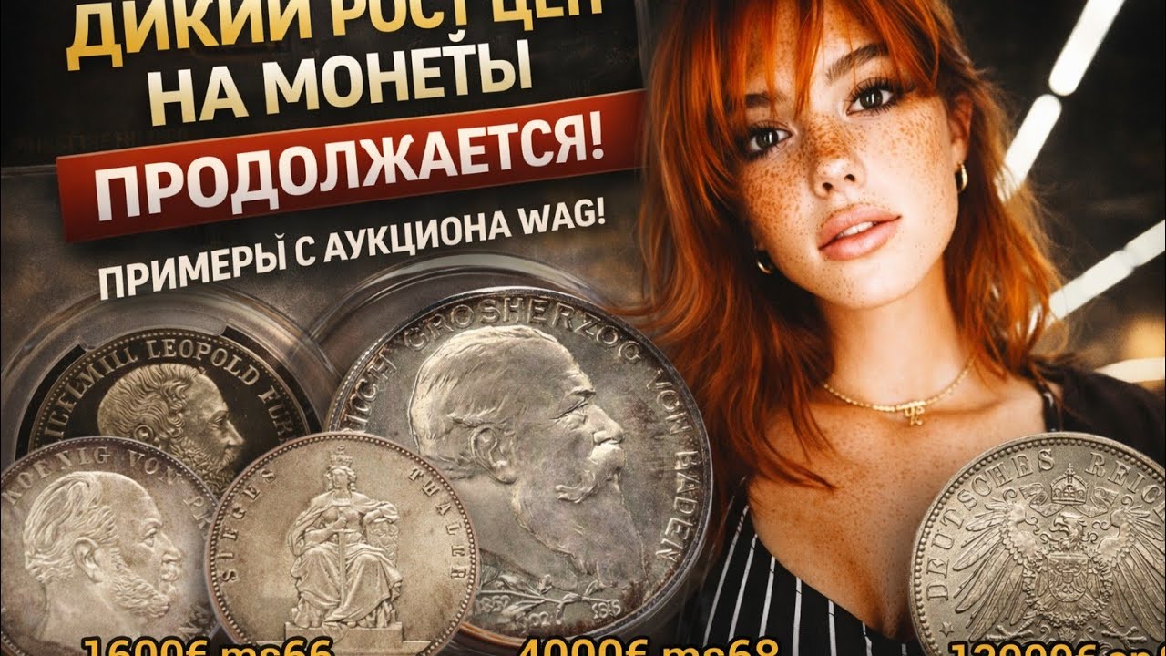 Дикий рост цен на монеты продолжается! Примеры с аукциона Wag №169