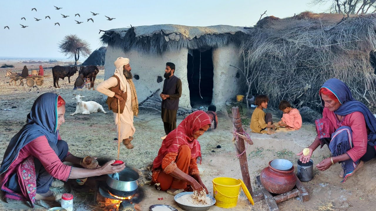 Very Unique Women Desert Life of Pakistan | Desert Women Morning Routine in Cooking Food
