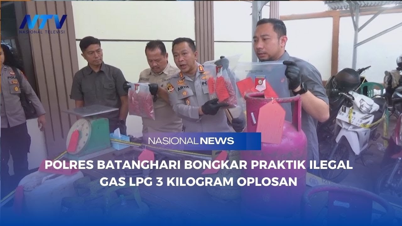 POLRES BATANGHARI BONGKAR PRAKTIK ILEGAL GAS LPG 3 KILOGRAM OPLOSAN