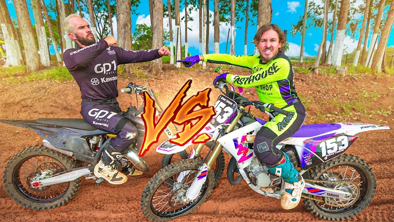 DESAFIEI MEU PROFESSOR DE MOTOCROS NA PISTA DA FAZENDA