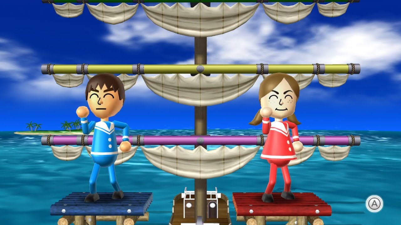 Guest C tries to Balance Mii’s in Wii Party (Balance Boat Beginner)