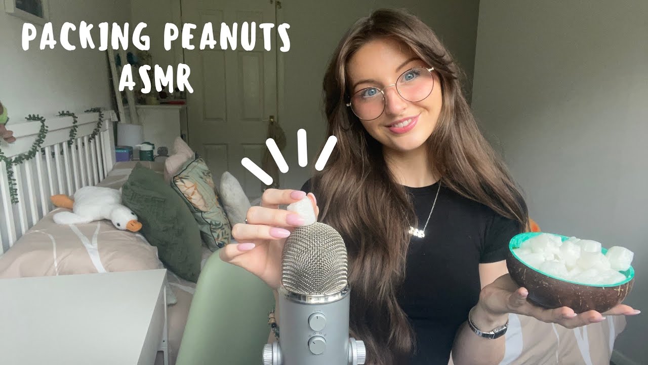 ASMR with packing peanuts (mic trigger tingles)🥜