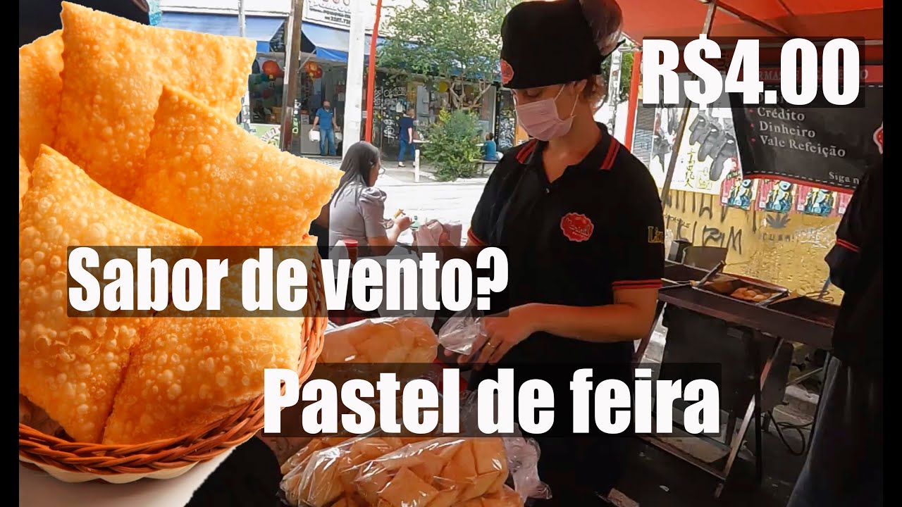PASTEIS DE VENTO O MELHOR SABOR?  feira livre do bairro da Liberdade SP.  Vlog comida de rua