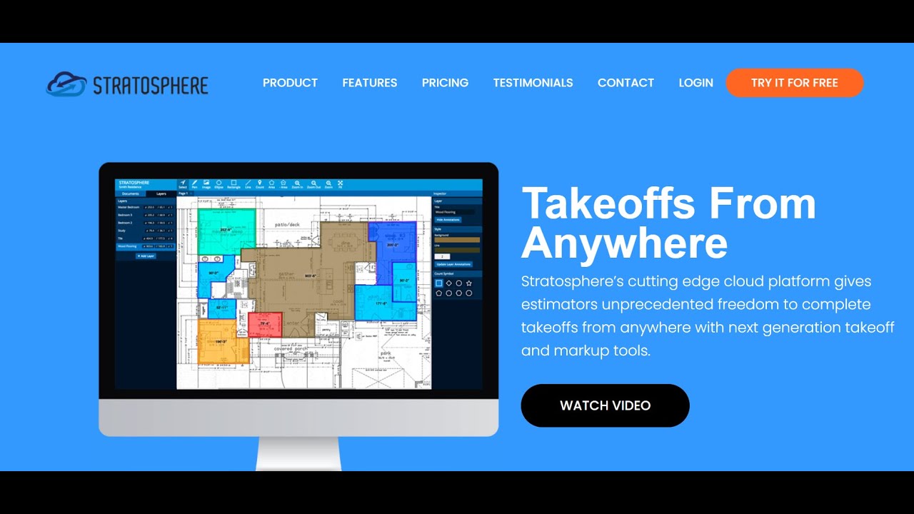 Stratosphere - PDF Plan Takeoff Software for Construction Estimators