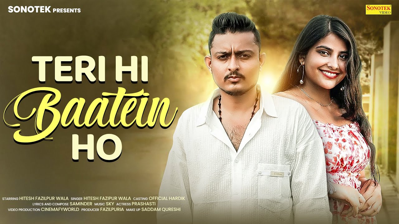 Teri Hi Baatein Ho (Official Video) | Hitesh Fazilpur Wala | Prashasti | New Song | Sonotek Punjabi