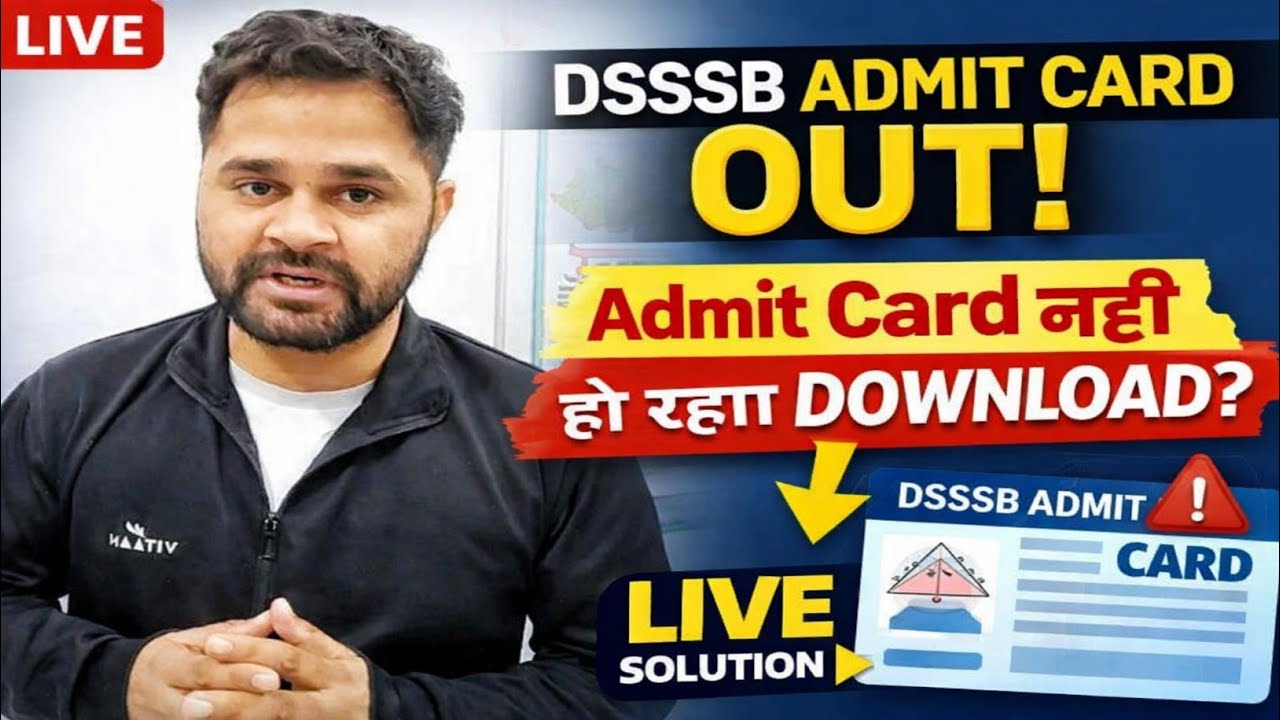 DSSSB Admit Card Download Problem 😱 LIVE Solve | Server Error / Login Issue LIVE Solution