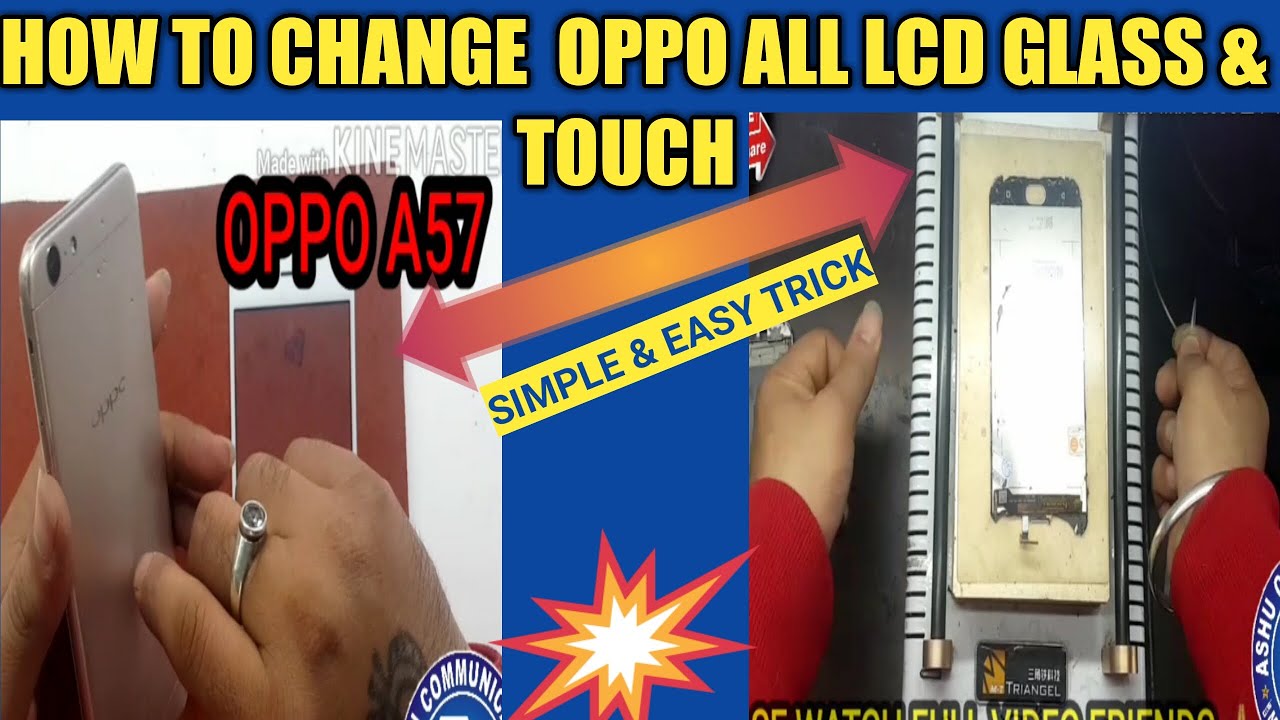 how to change touch oppo a57 | how to change broken gorilla glass| oppo mobile lcd touch replacement