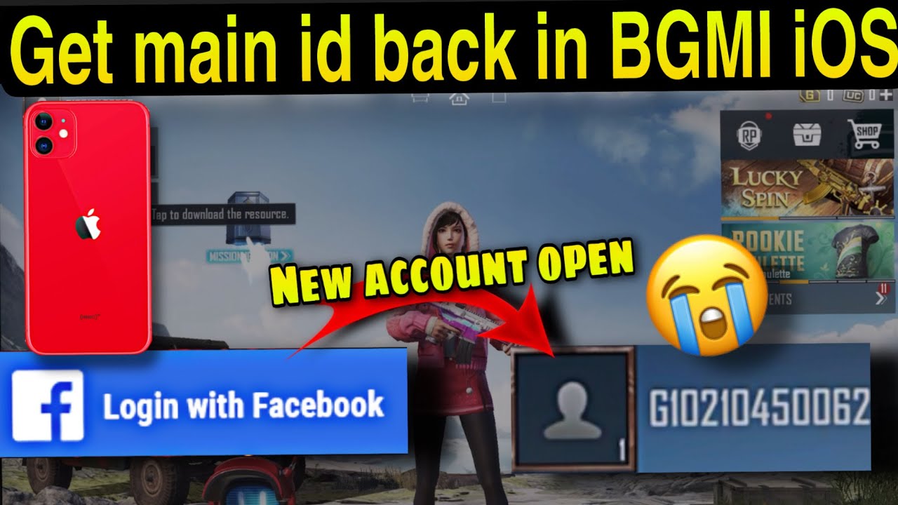 iOS Get Old BGMI main Account transfer by login Facebook id . New Account open in BGMI issue solve