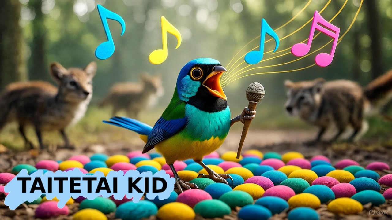 The Bowerbird Boogie - Fun Animated Music Video for Kids -  Children's song - TAITETAI KID