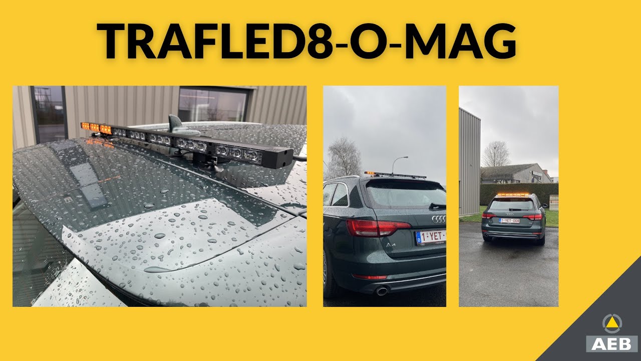 TRAFLED8‑O‑MAG 1 - LED Directionele lichtbalk met magnetische bevestiging
