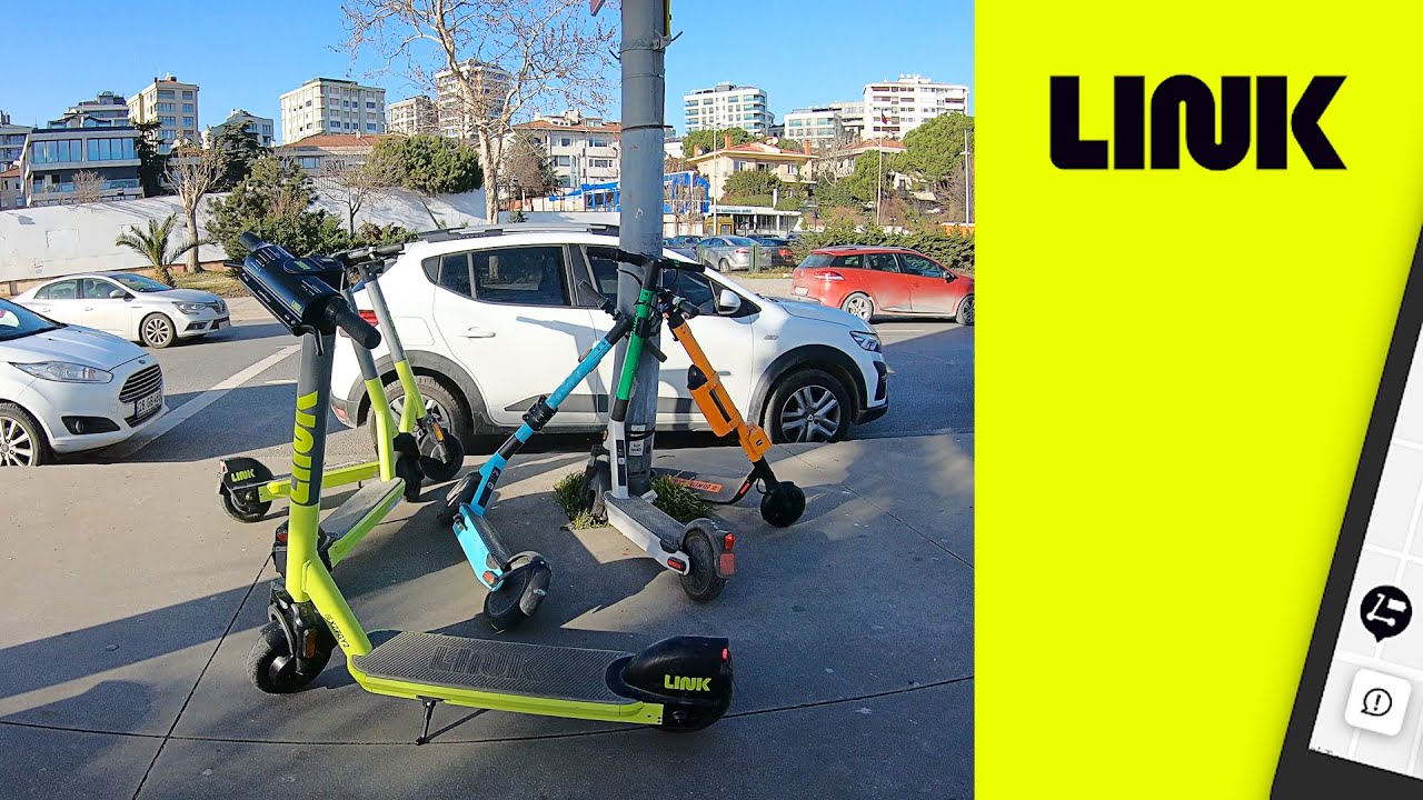 "Link" Electric Scooter To Rent - Istanbul Kadıköy Ride (Environment Sound Only) 4K