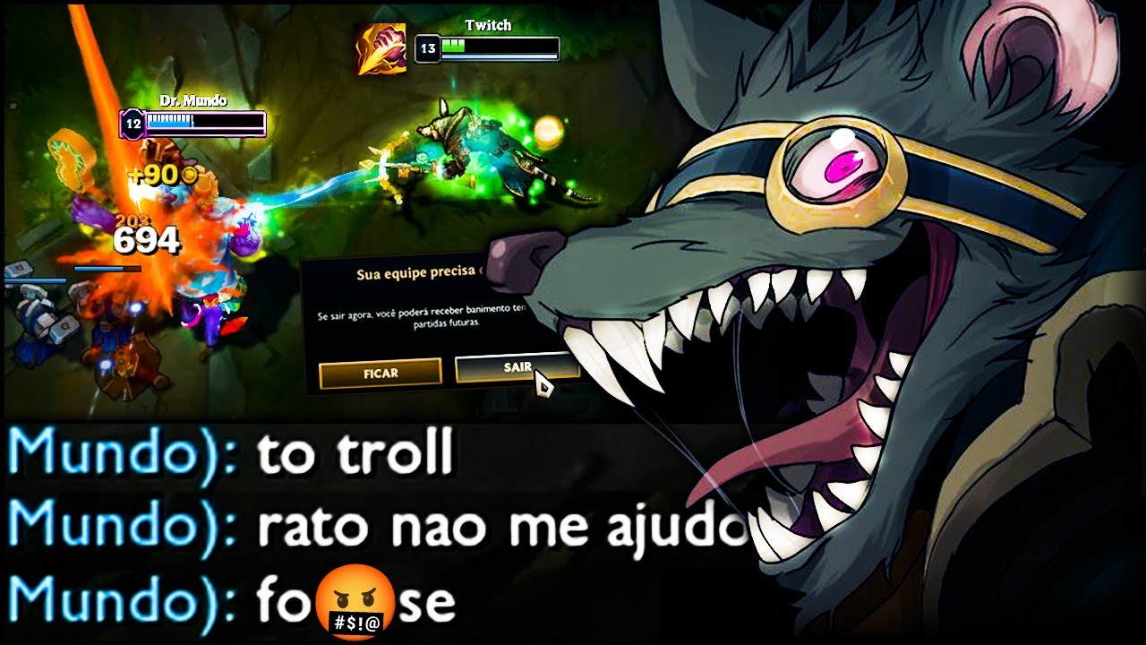 FINGI SER CRIANÇA de RATO 😂 IRRITEI o DR MUNDO e ELE TROLOU!