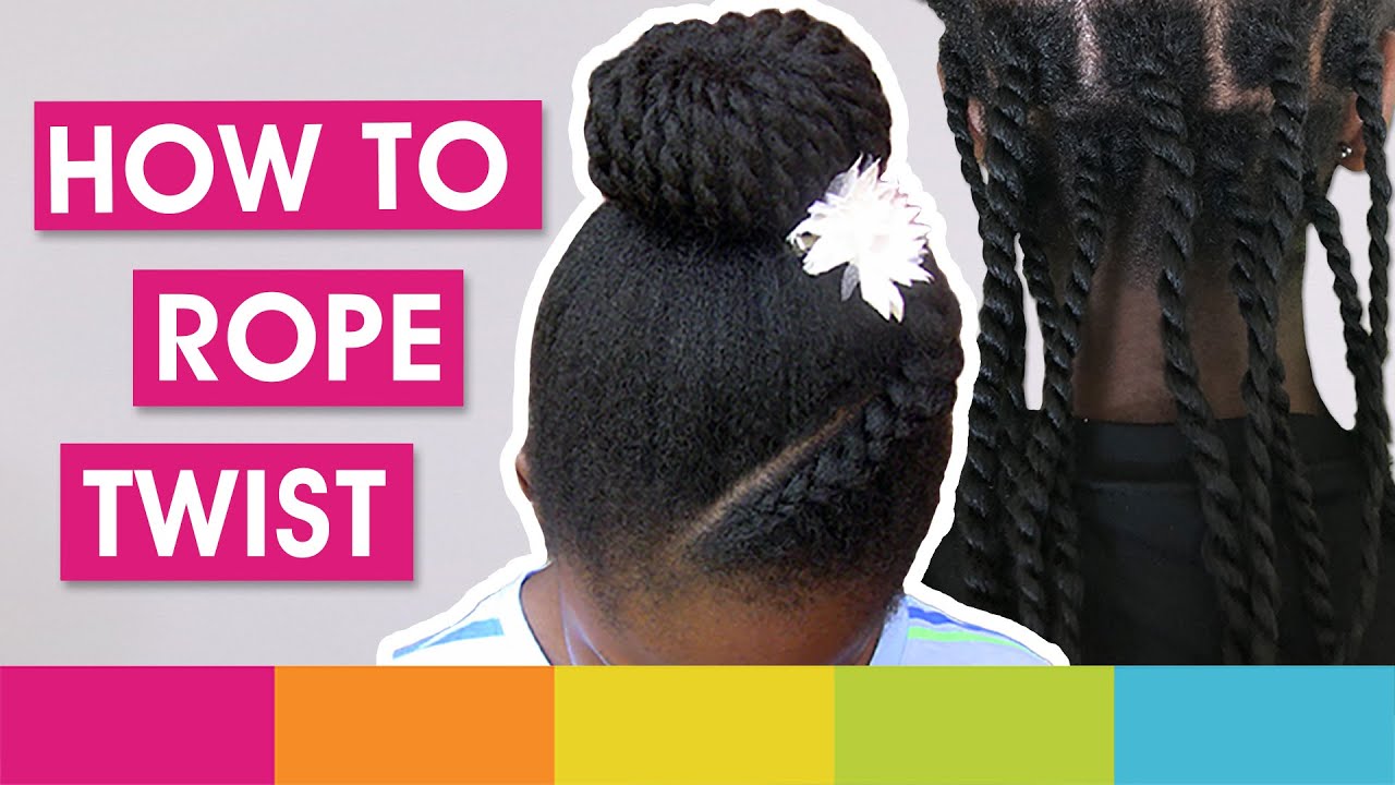 HOW TO ROPE TWIST FOR LONG & TANGLE FREE HAIR || 80 || - We used rope twists to grow long 4c hair.
